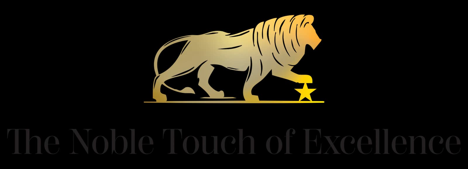 The Noble Touch of Excellence amblemi: yıldıza patisini koymuş altın aslan